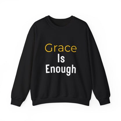 “Grace is Enough” Crewneck Religious Sweatshirt – Cozy Faith Comfort