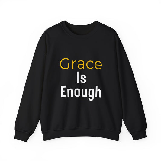 “Grace is Enough” Crewneck Religious Sweatshirt – Cozy Faith Comfort