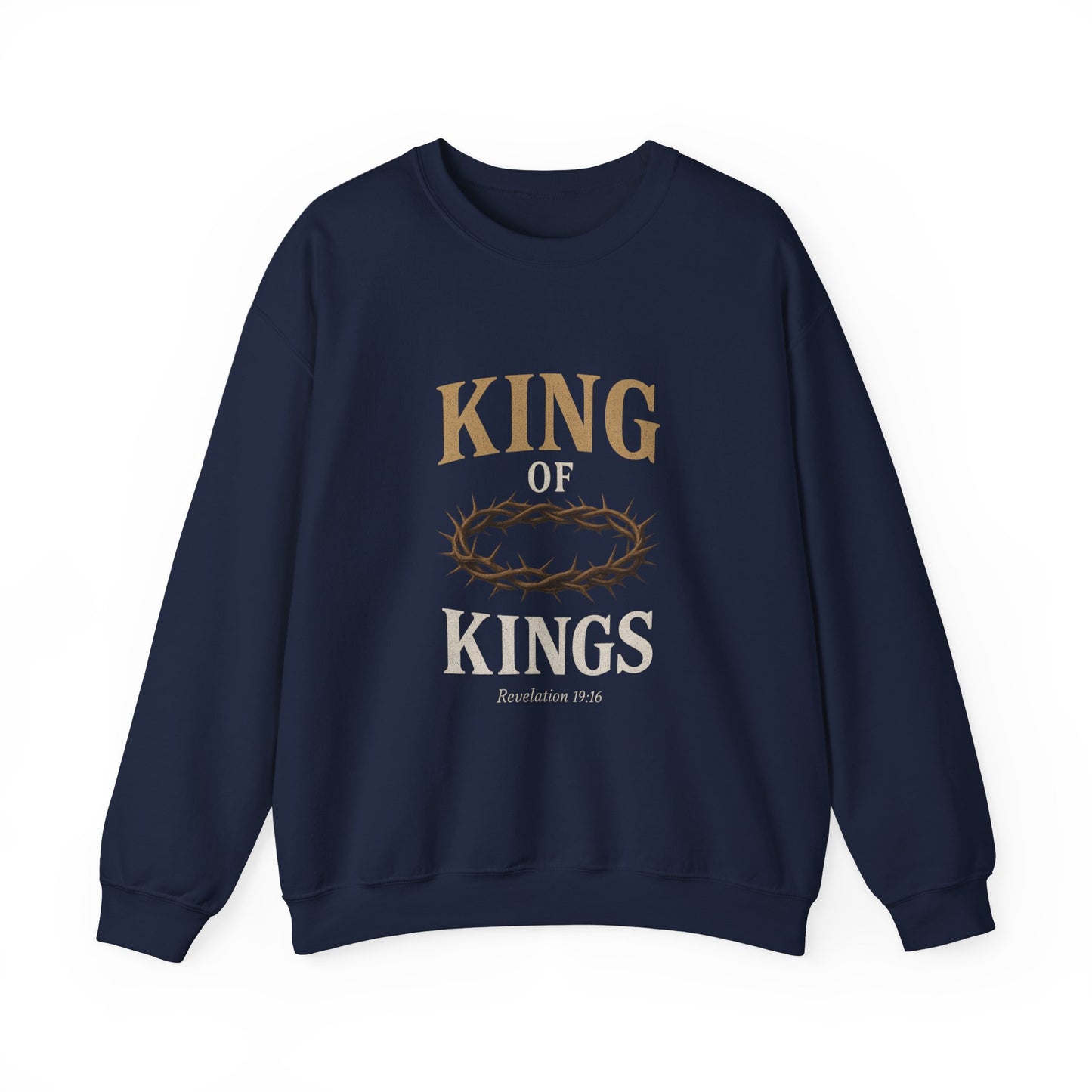 “King of Kings” Crewneck Sweatshirt – Classic Religious Apparel