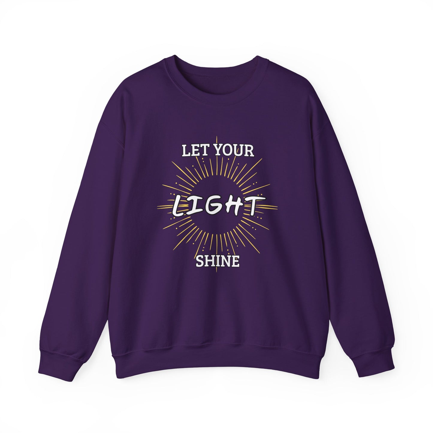 “Let Your Light Shine” Crewneck Sweatshirt – Cozy and Inspirational Religious Apparel