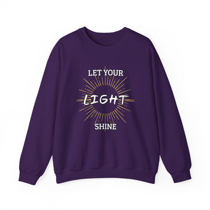 “Let Your Light Shine” Crewneck Sweatshirt – Cozy and Inspirational Religious Apparel