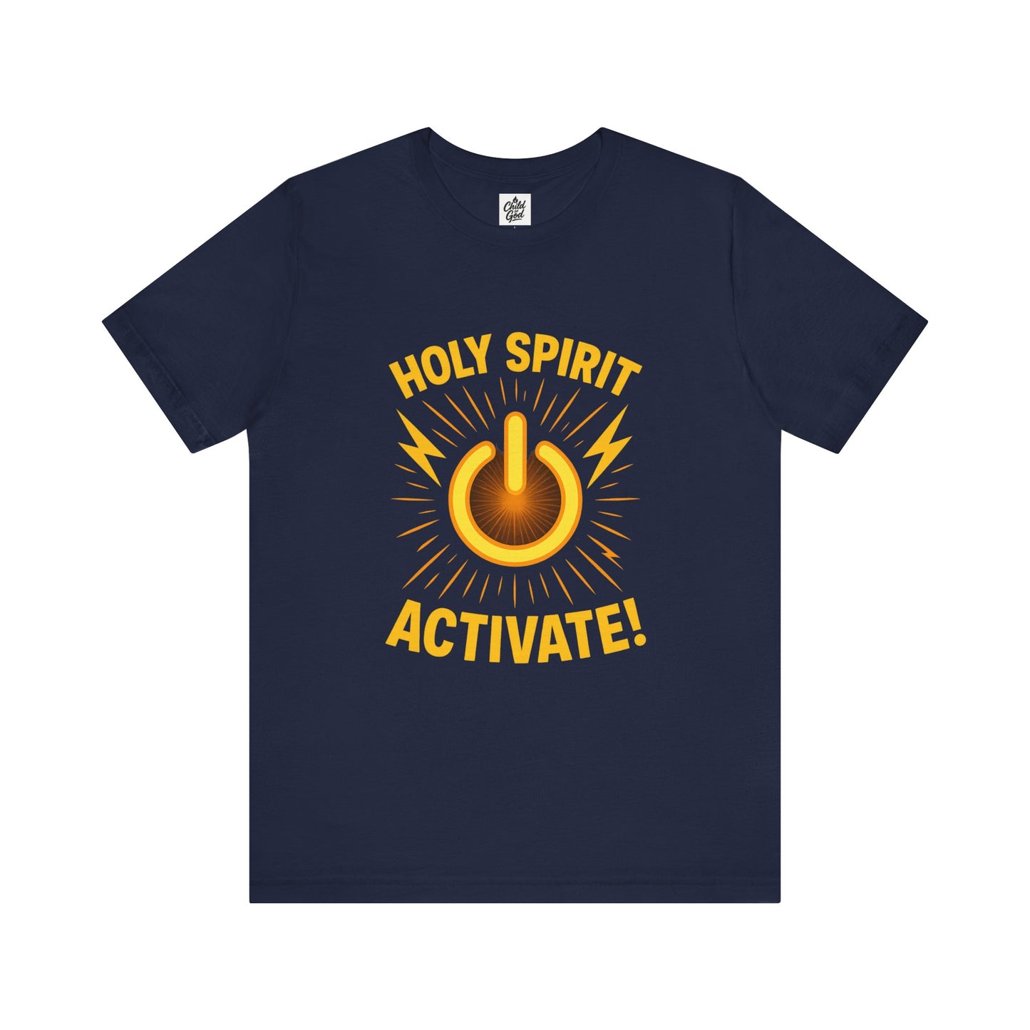 "Holy Spirit Activate" . Unisex Jersey Short Sleeve Tee - Casual Christian Graphic Shirt for Positive Vibes