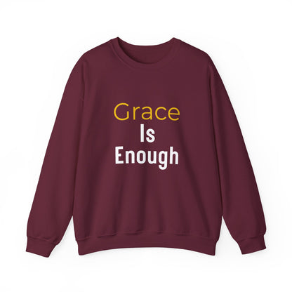 “Grace is Enough” Crewneck Religious Sweatshirt – Cozy Faith Comfort