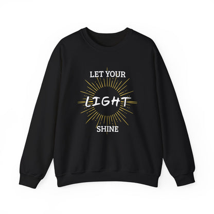 “Let Your Light Shine” Crewneck Sweatshirt – Cozy and Inspirational Religious Apparel