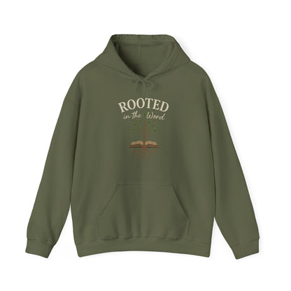 “Rooted In The Word” Religious Hoodie – Unisex Pullover for Bible Believers