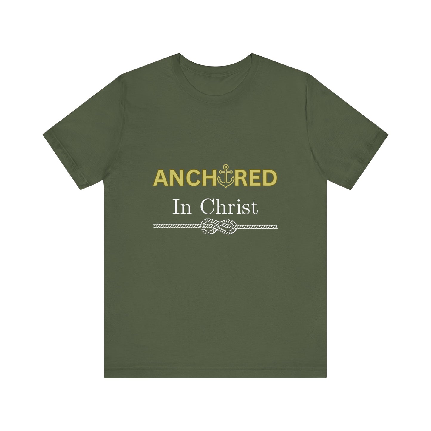 “Anchored in Christ” Faith-Based Graphic Tee – Unisex Religious T-Shirt