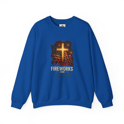 "Faith, Fireworks, and Freedom" - Christian Sweatshirt