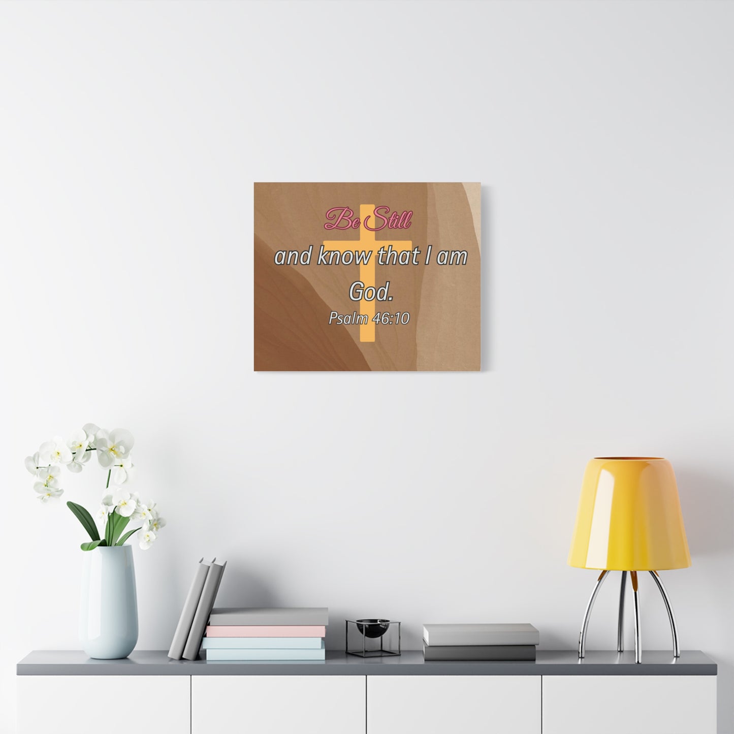 Inspirational Christian Wall Art - "Be still and know that I am God" Matte Canvas