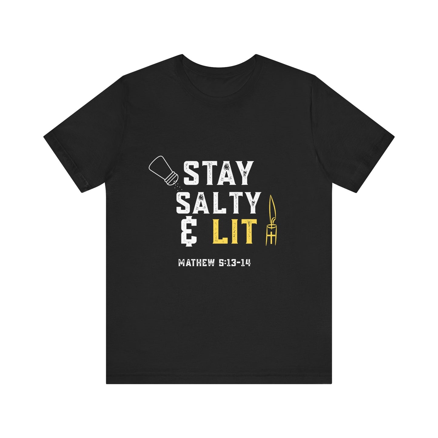 “Stay Salty & Lit” Religious T-Shirt – Bold Faith with a Biblical Twist