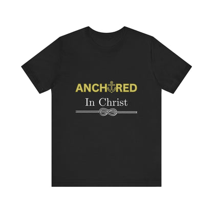“Anchored in Christ” Faith-Based Graphic Tee – Unisex Religious T-Shirt
