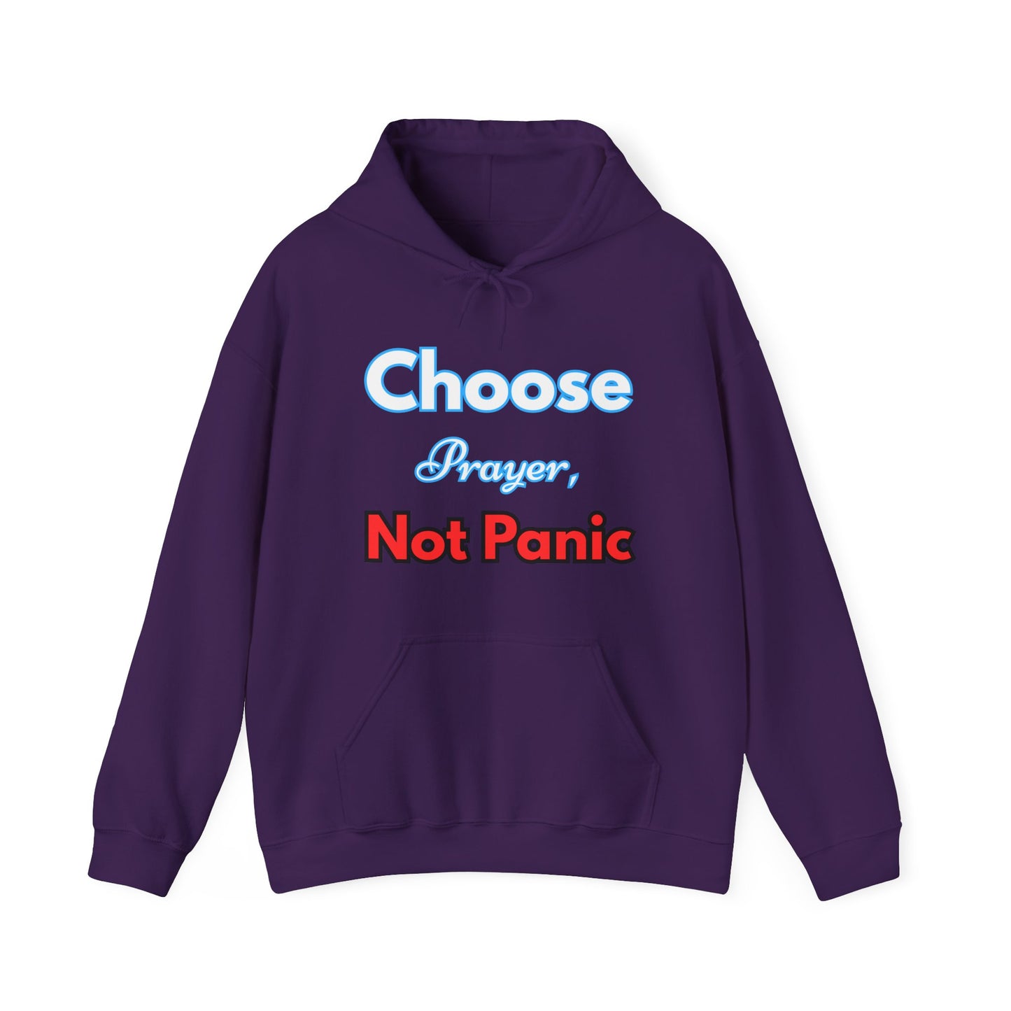 “Choose Prayer, Not Panic” Religious Hoodie – Faith-Based Unisex Pullover