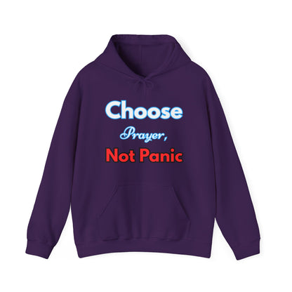 “Choose Prayer, Not Panic” Religious Hoodie – Faith-Based Unisex Pullover