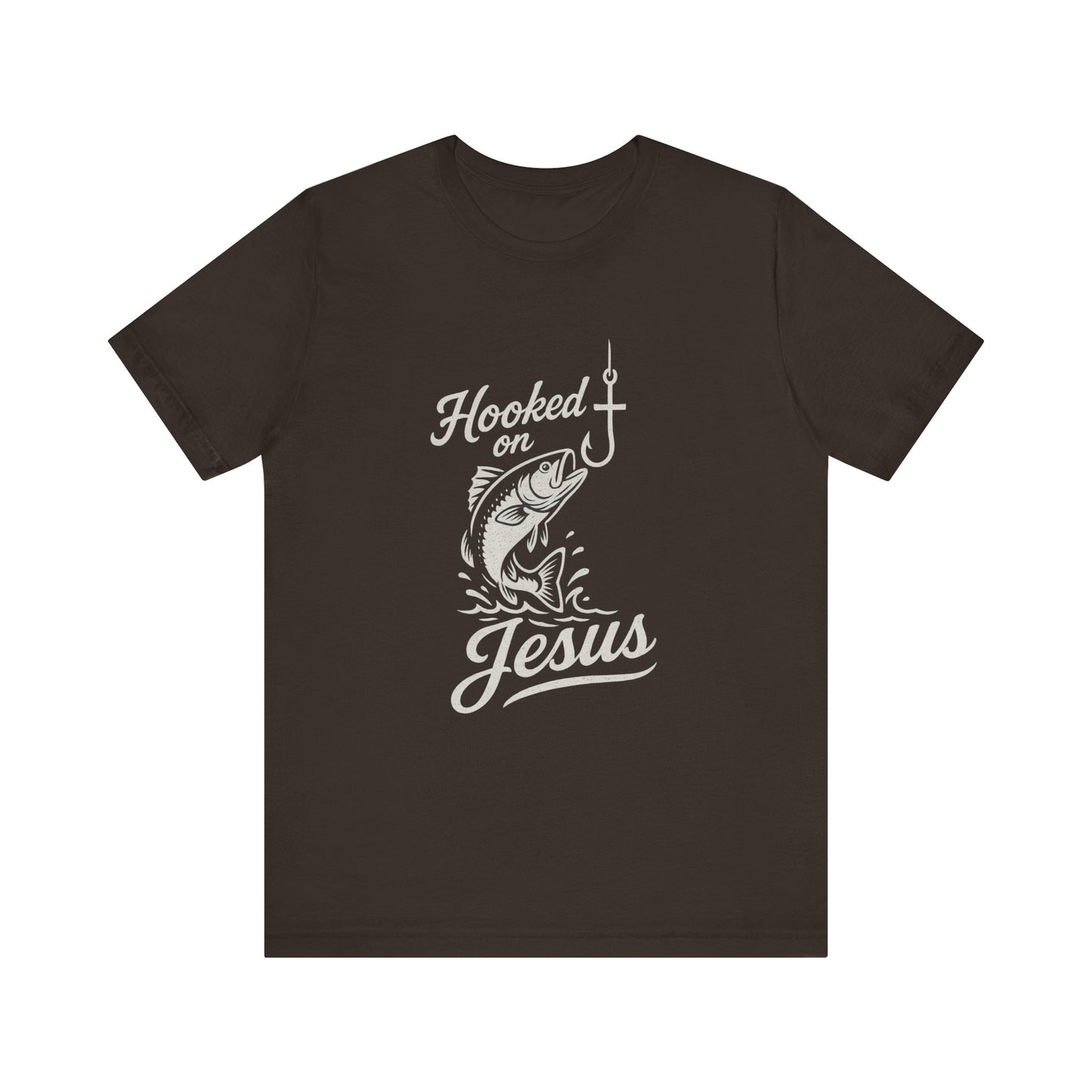 “Hooked on Jesus” Religious T-Shirt – Faith-Inspired Fun for Believers
