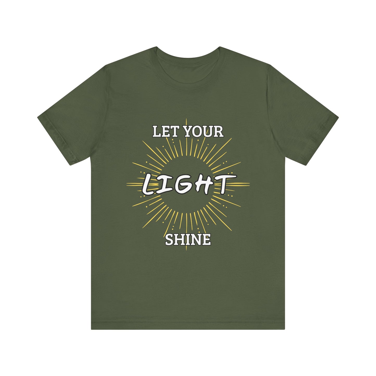 “Let Your Light Shine” Religious T-Shirt – Uplifting Faith Message