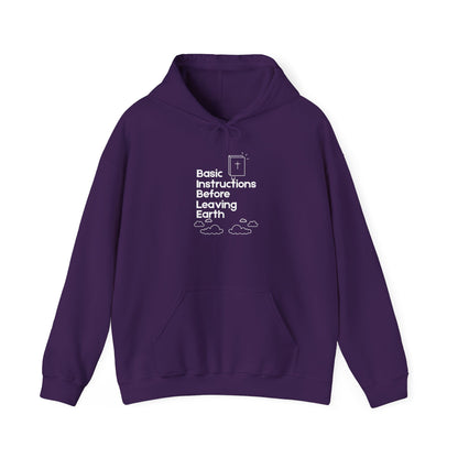 “Basic Instructions Before Leaving Earth” Religious Acronym Hoodie – Unisex Faith-Inspired Pullover