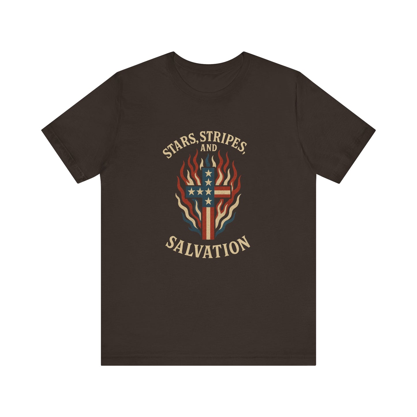 “Stars, Stripes, and Salvation” Christian T-Shirt – Patriotic Faith Tee