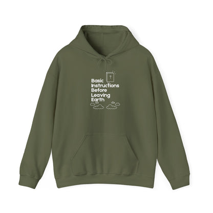 “Basic Instructions Before Leaving Earth” Religious Acronym Hoodie – Unisex Faith-Inspired Pullover
