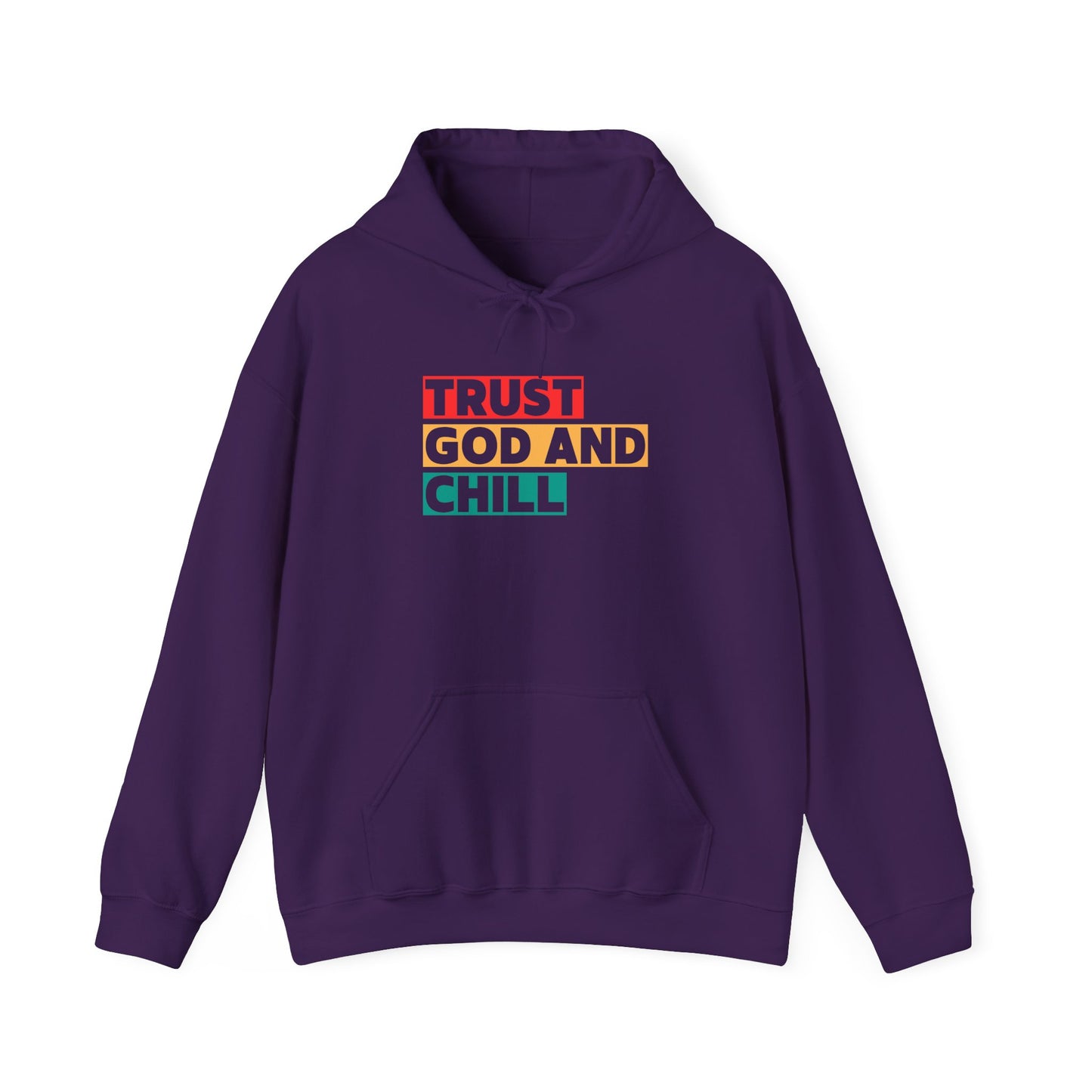 “Trust God and Chill” Religious Hoodie – Unisex Pullover for Calm and Confidence