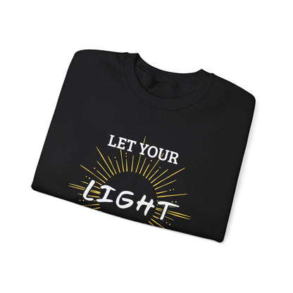 “Let Your Light Shine” Crewneck Sweatshirt – Cozy and Inspirational Religious Apparel