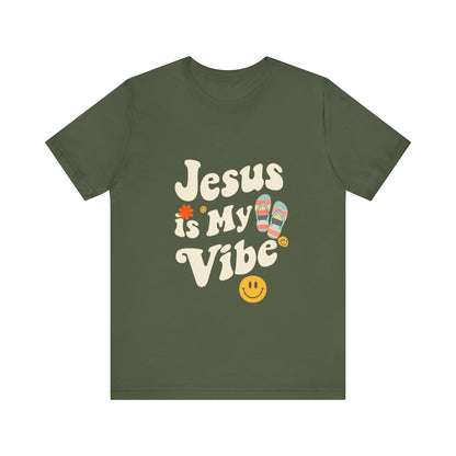 “Jesus Is My Vibe” Religious T-Shirt – Stylish Faith Statement