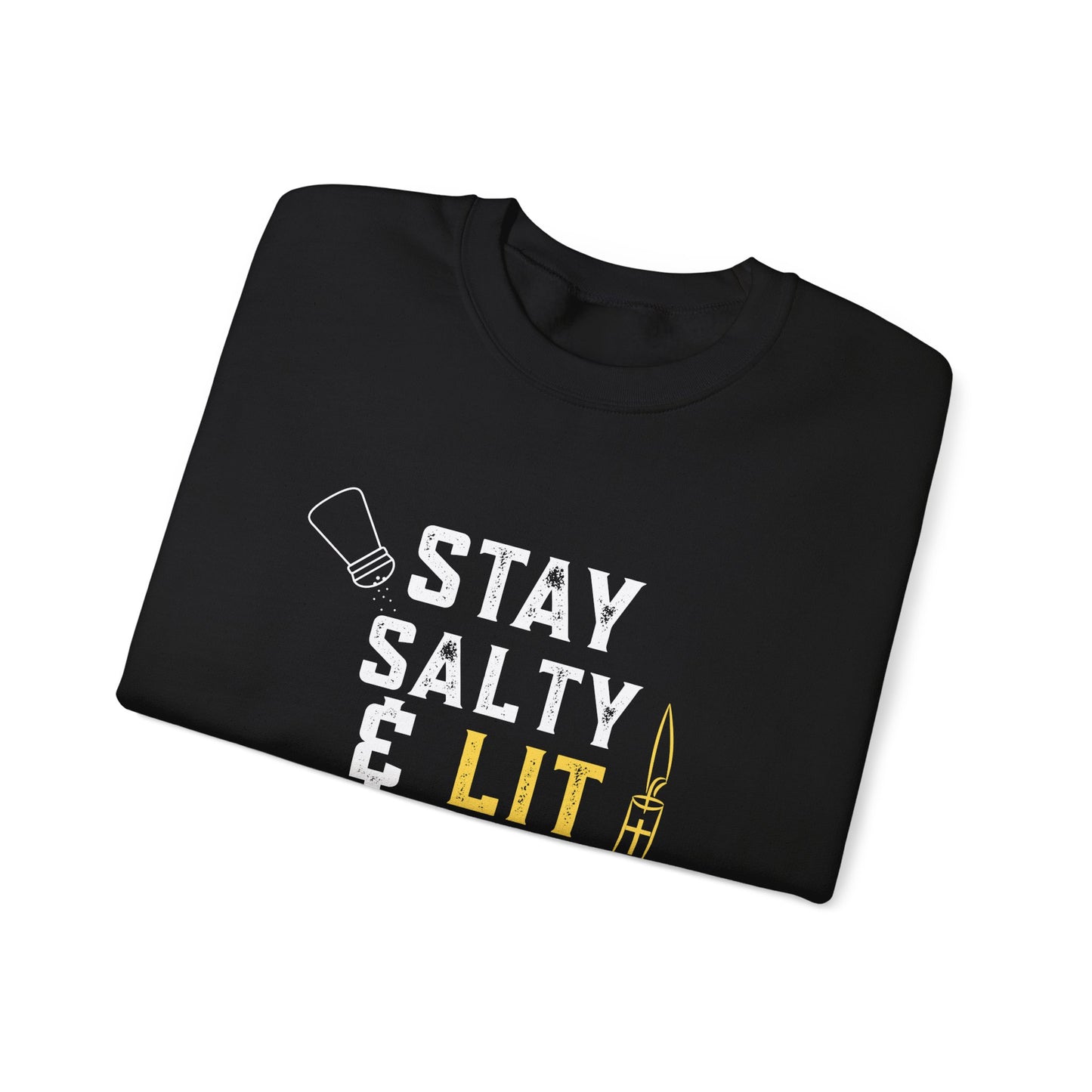 “Stay Salty & Lit” Crewneck Sweatshirt – Modern Religious Apparel