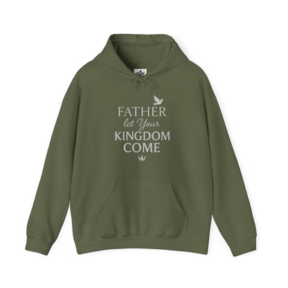"Father, Let Your KIngdom, Come" Hoodie - Unisex Heavy Blend Christian Sweatshirt for Relaxation & Faith