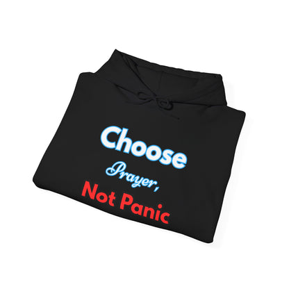 “Choose Prayer, Not Panic” Religious Hoodie – Faith-Based Unisex Pullover