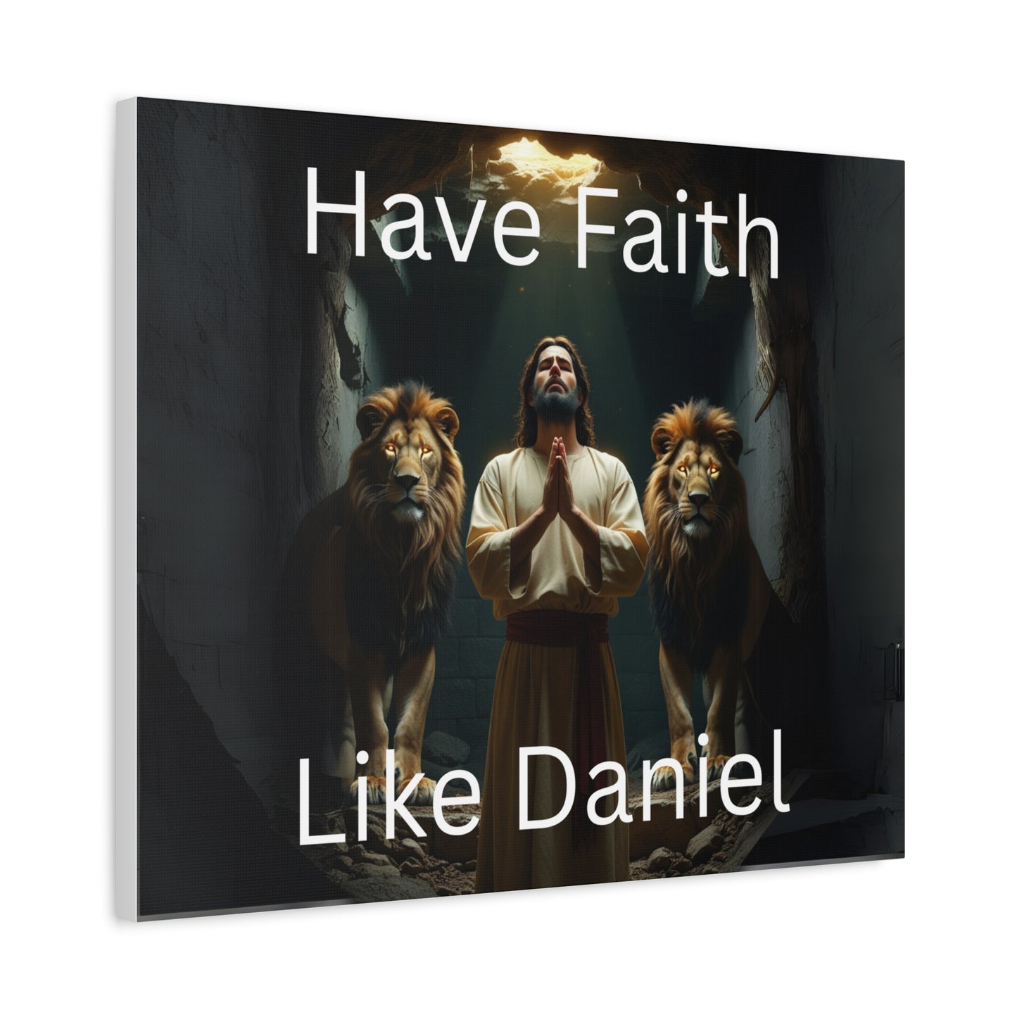 Inspirational Christian Wall Art - "Have Faith Like Daniel" Matte Canvas