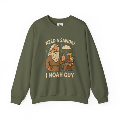 "Need a Savior? I Noah Guy." - Christian Sweatshirt - Unisex