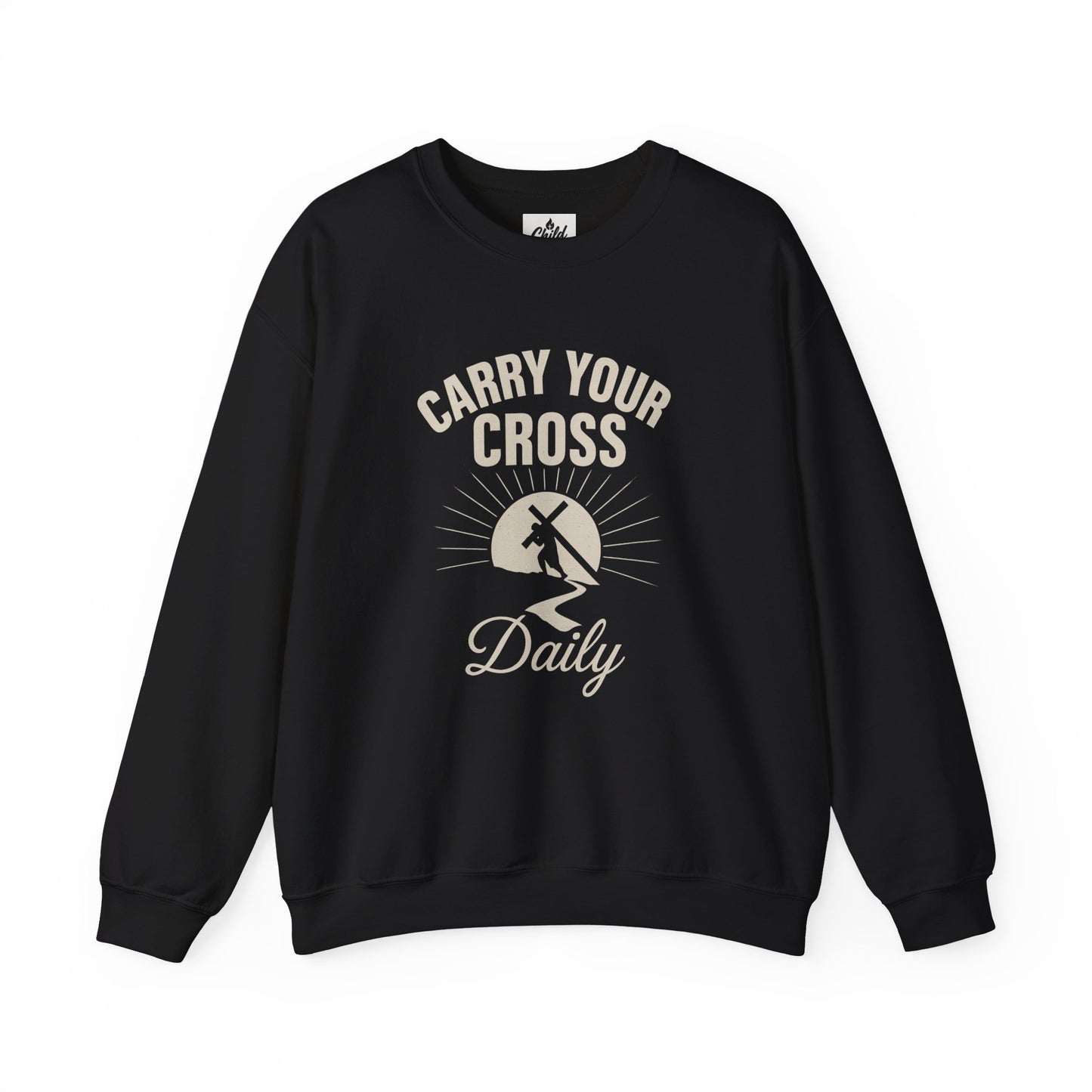 "Carry Your Cross Daily" - Christian Sweatshirt