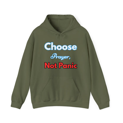 “Choose Prayer, Not Panic” Religious Hoodie – Faith-Based Unisex Pullover