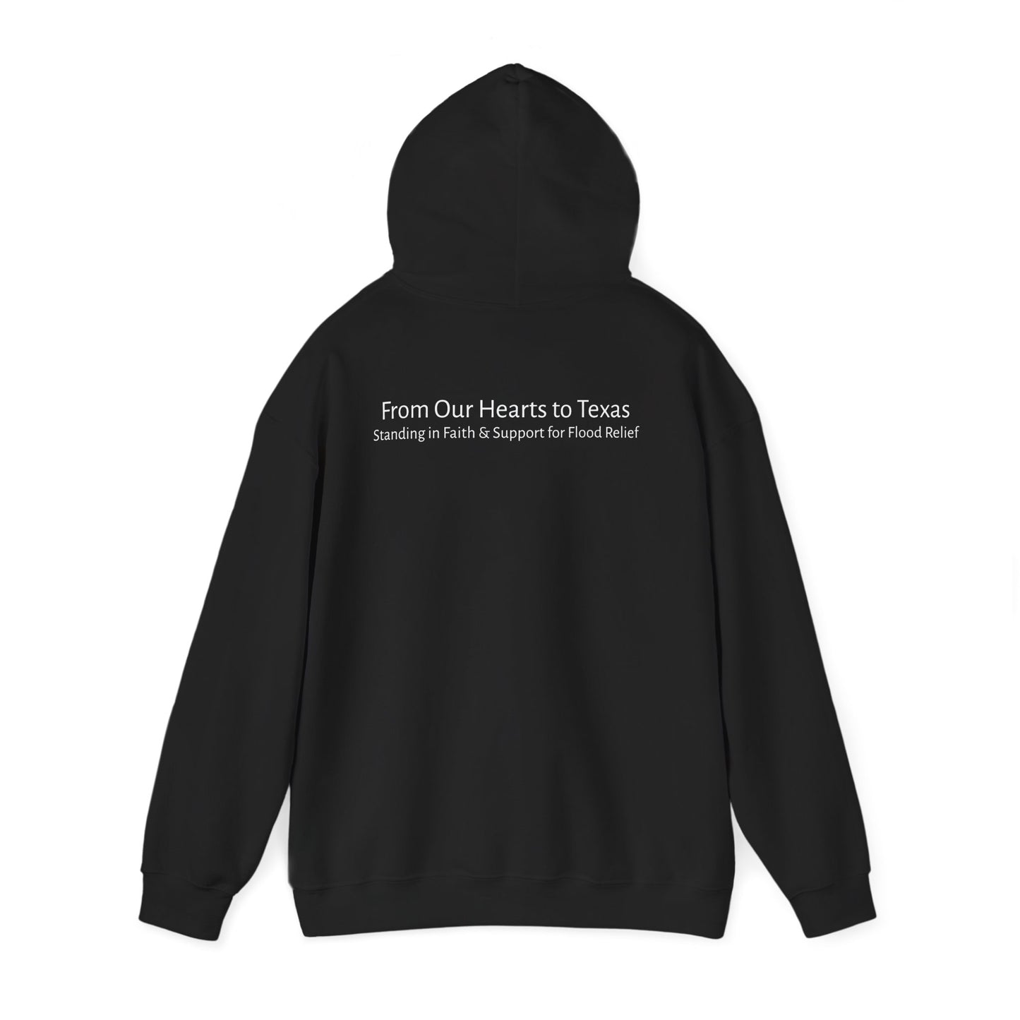"We Walk By Faith, Not By Sight - For Texas". Hoodie - Unisex Heavy Blend Christian Hoodie for Relaxation & Faith