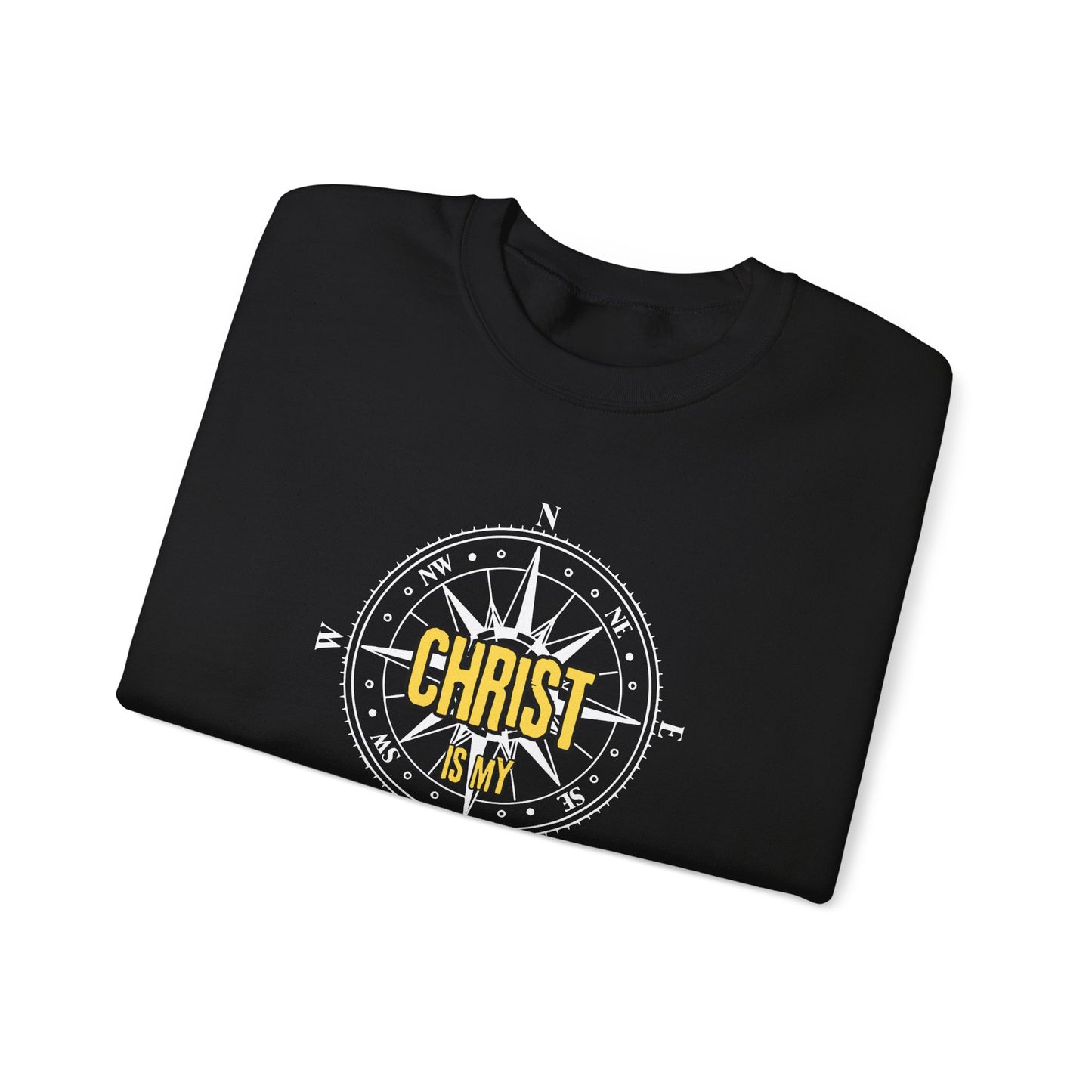 “Christ is My Compass” Crewneck Religious Sweatshirt – Faith and Comfort Combined