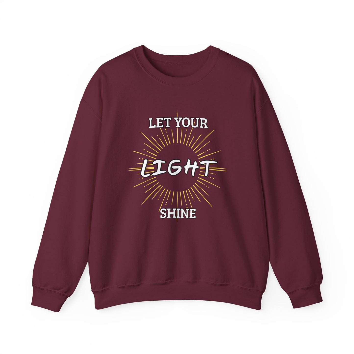 “Let Your Light Shine” Crewneck Sweatshirt – Cozy and Inspirational Religious Apparel