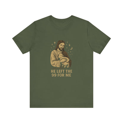 “He Left the 99 for Me” Christian T-Shirt – Powerful Message of God’s Love