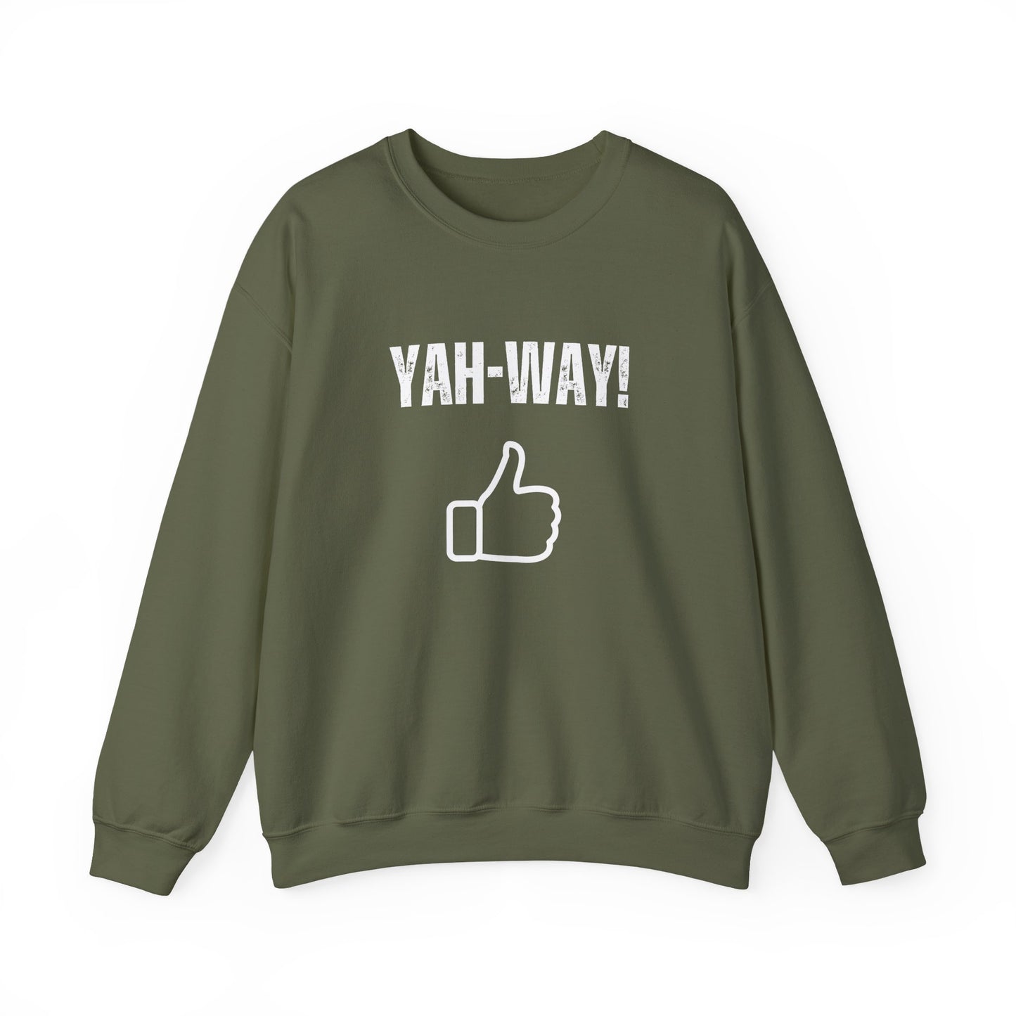 “Yah-Way!” Crewneck Sweatshirt – Religious Wordplay With Attitude