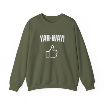 “Yah-Way!” Crewneck Sweatshirt – Religious Wordplay With Attitude