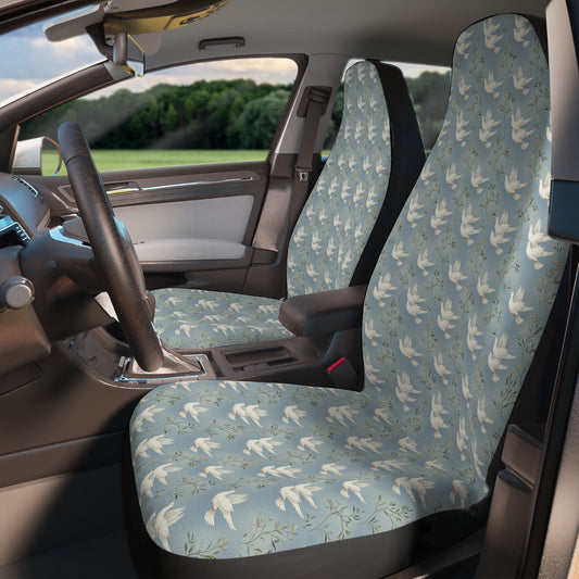 "Dove-Holy Spirit" Christian Car Seat Covers, Decorative Auto Accessories, Stylish Car Interior, Gifts for Drivers, Vehicle Protection