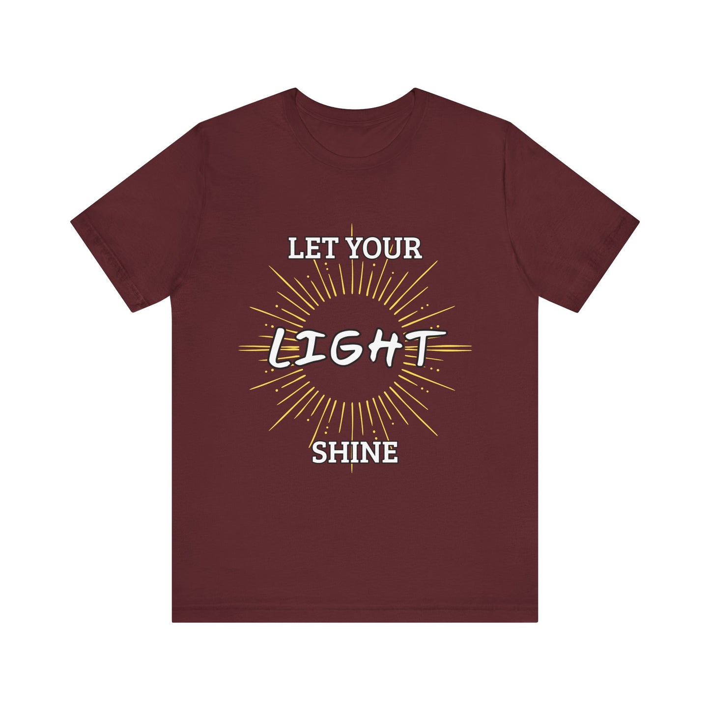“Let Your Light Shine” Religious T-Shirt – Uplifting Faith Message