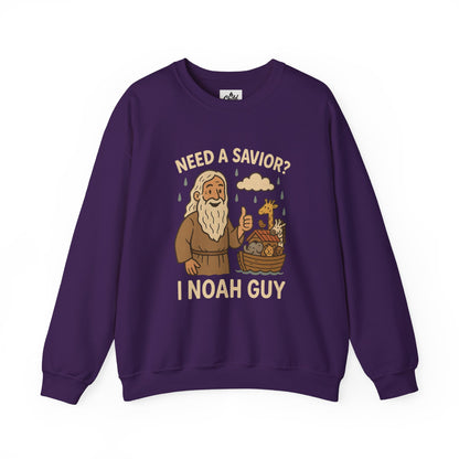 "Need a Savior? I Noah Guy." - Christian Sweatshirt - Unisex