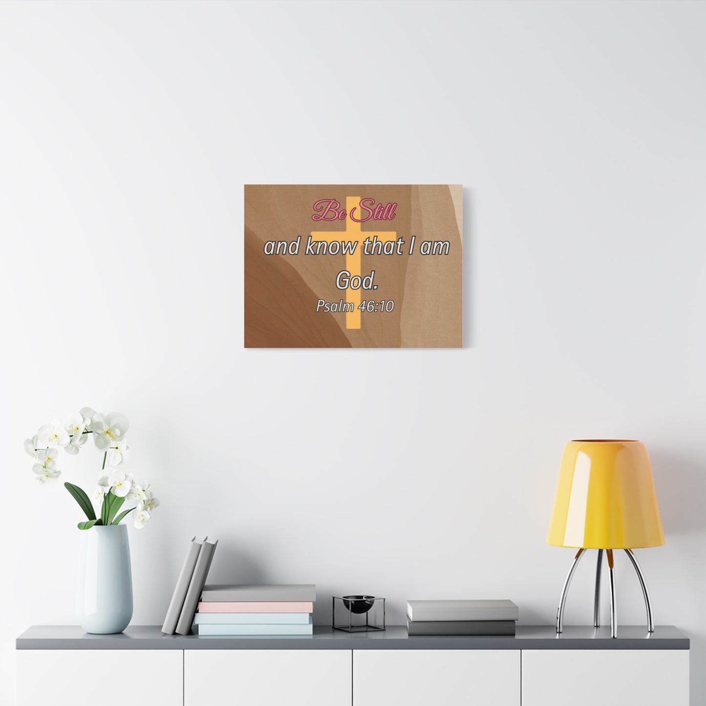 Inspirational Christian Wall Art - "Be still and know that I am God" Matte Canvas