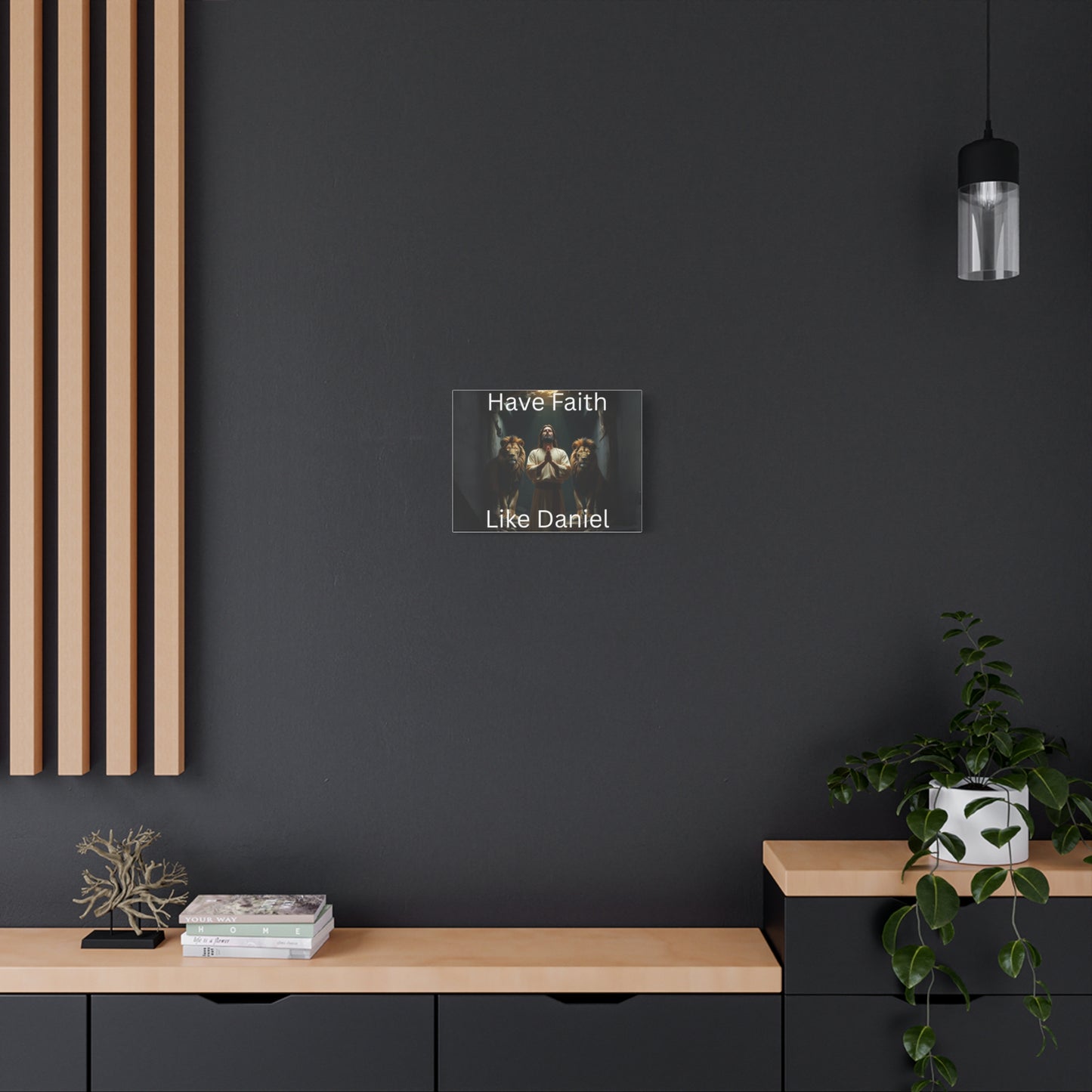 Inspirational Christian Wall Art - "Have Faith Like Daniel" Matte Canvas