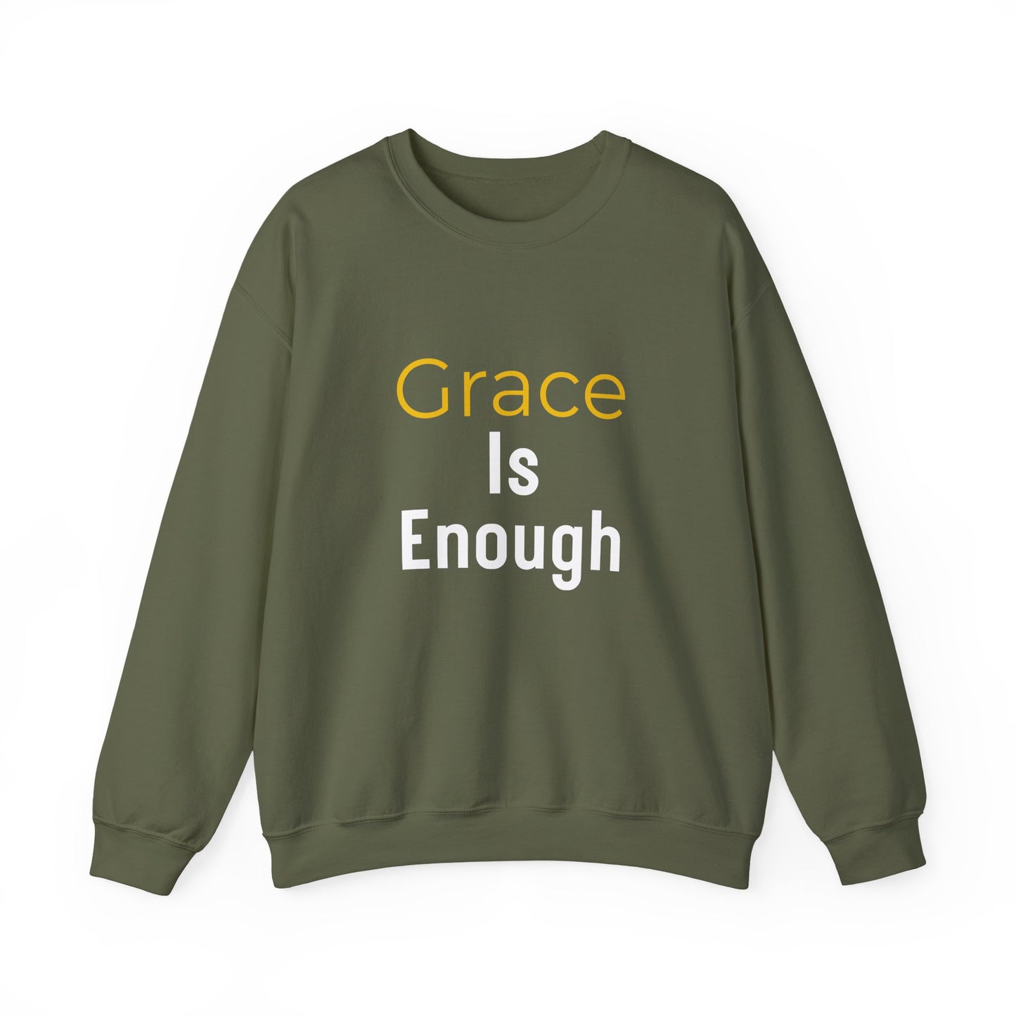 “Grace is Enough” Crewneck Religious Sweatshirt – Cozy Faith Comfort