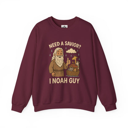 "Need a Savior? I Noah Guy." - Christian Sweatshirt - Unisex