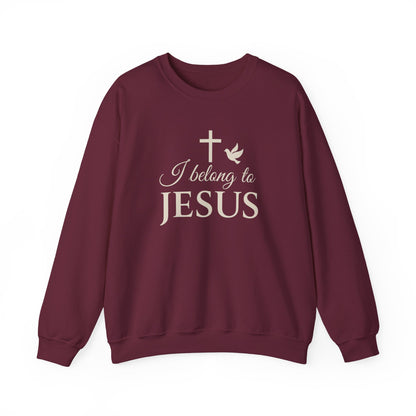 “I Belong to Jesus” Crewneck Sweatshirt – Cozy Religious Apparel for Everyday Faith