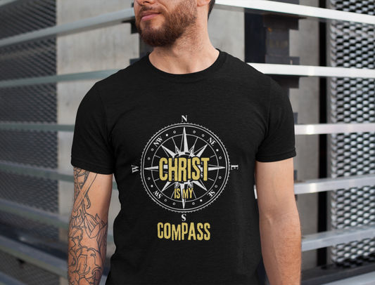 “Christ is My Compass” Religious T-Shirt – Faith-Based Direction for Daily Life