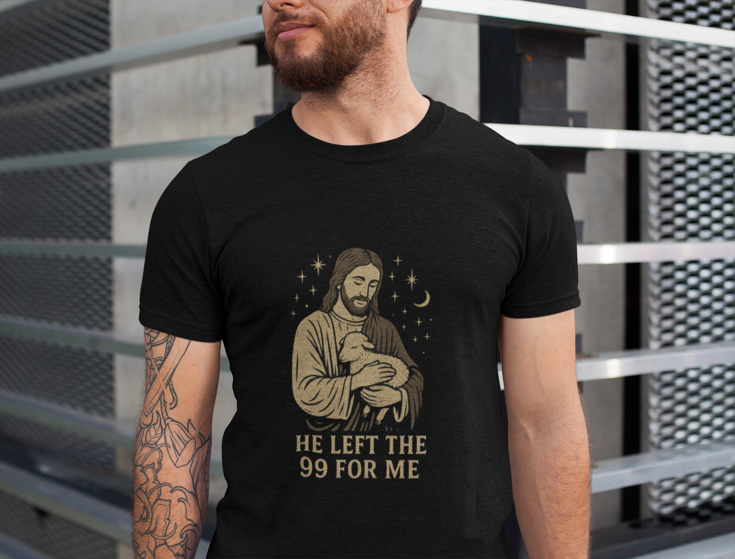 “He Left the 99 for Me” Christian T-Shirt – Powerful Message of God’s Love