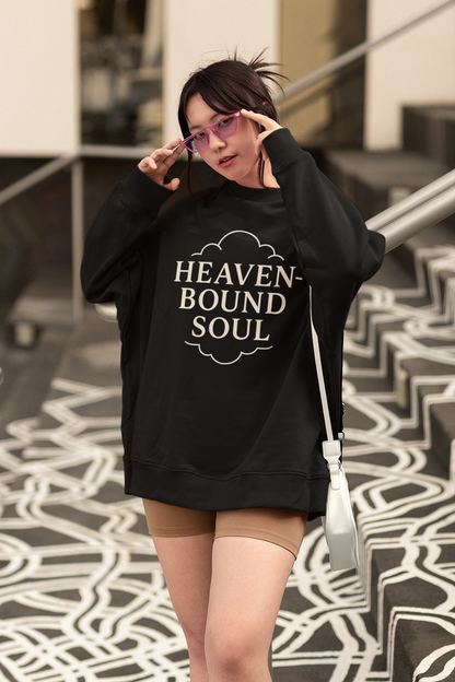 “Heaven-Bound Soul” Crewneck Religious Sweatshirt – Cozy Faith Apparel