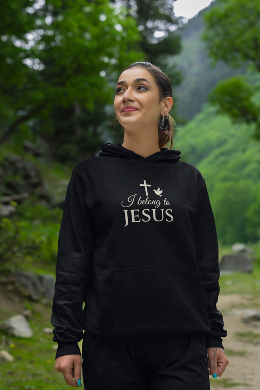 “I Belong to Jesus” Religious Hoodie – Unisex Pullover for Identity and Inspiration