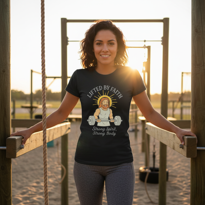 “Lifted by Faith” Religious T-Shirt – Strength & Spiritual Motivation